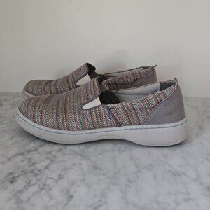 Dansko Womens Belle Slip On Shoe Size 42/U.S. 11.5 Gray/Multicolor Woven Flats